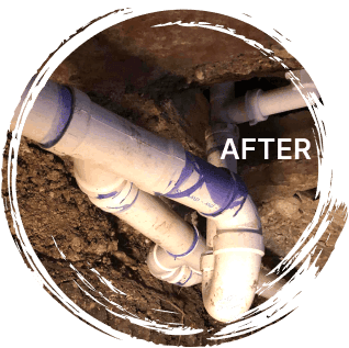 sewer line replacement repair after completed
