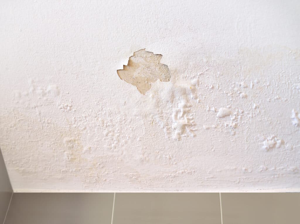 Ceiling damaged from water leakage